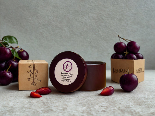 Cashmere Plum Soy Scented Candle - Mood Enhancer