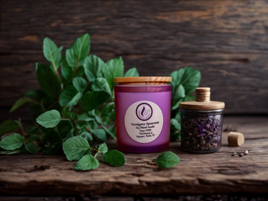 Eucalyptus & Spearmint Soy Scented Candle - Mood Enhancer