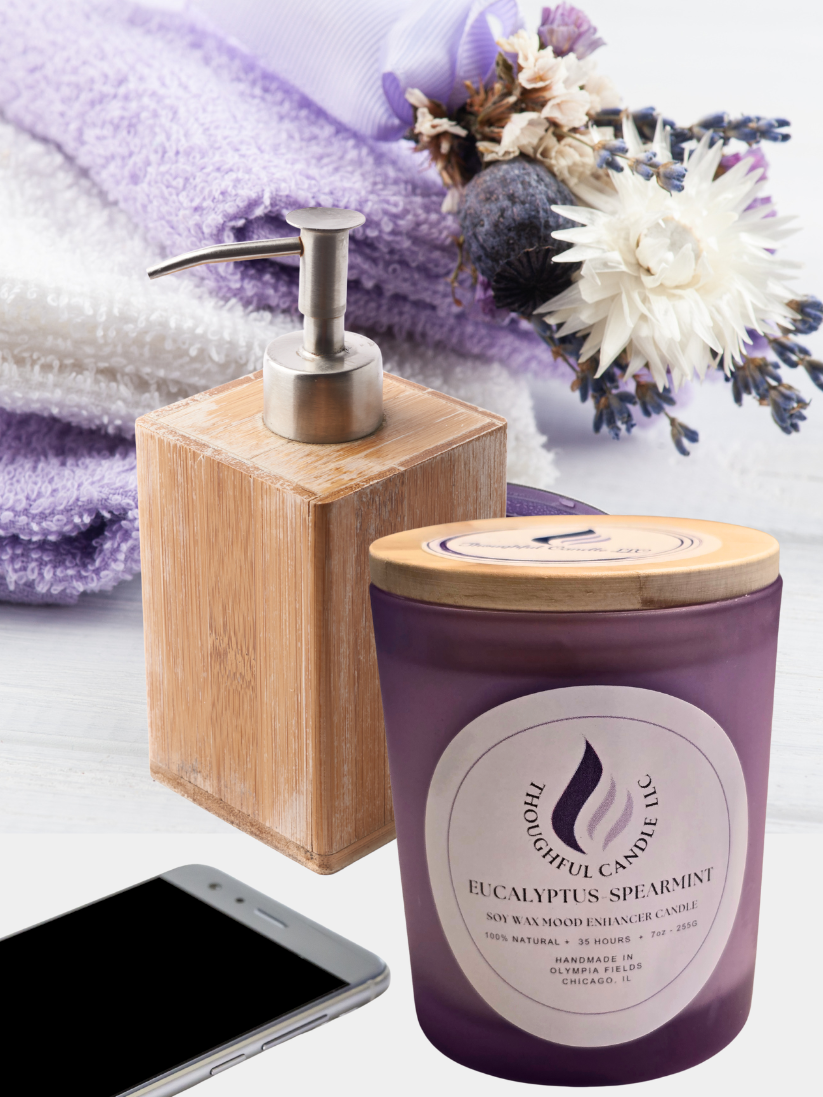 Eucalyptus & Spearmint Soy Scented Candle - Mood Enhancer